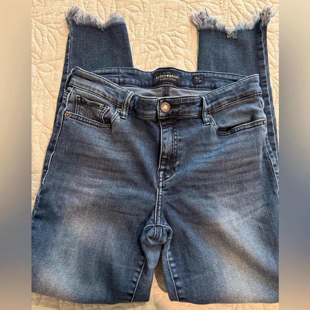 Lucky Brand Size 6/28 Distressed Blue Denim Jeans